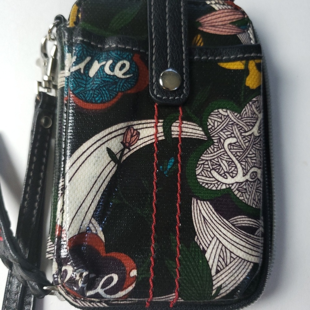 Sakroots floral boho hippie wristlet zip up wallet - Picture 3 of 8